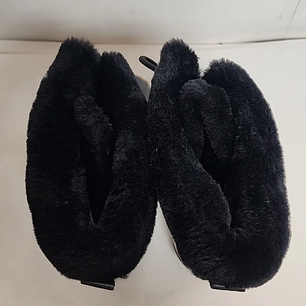JBU Snowy Soft Faux Fur Sz 8M Women's Black Winter Boots